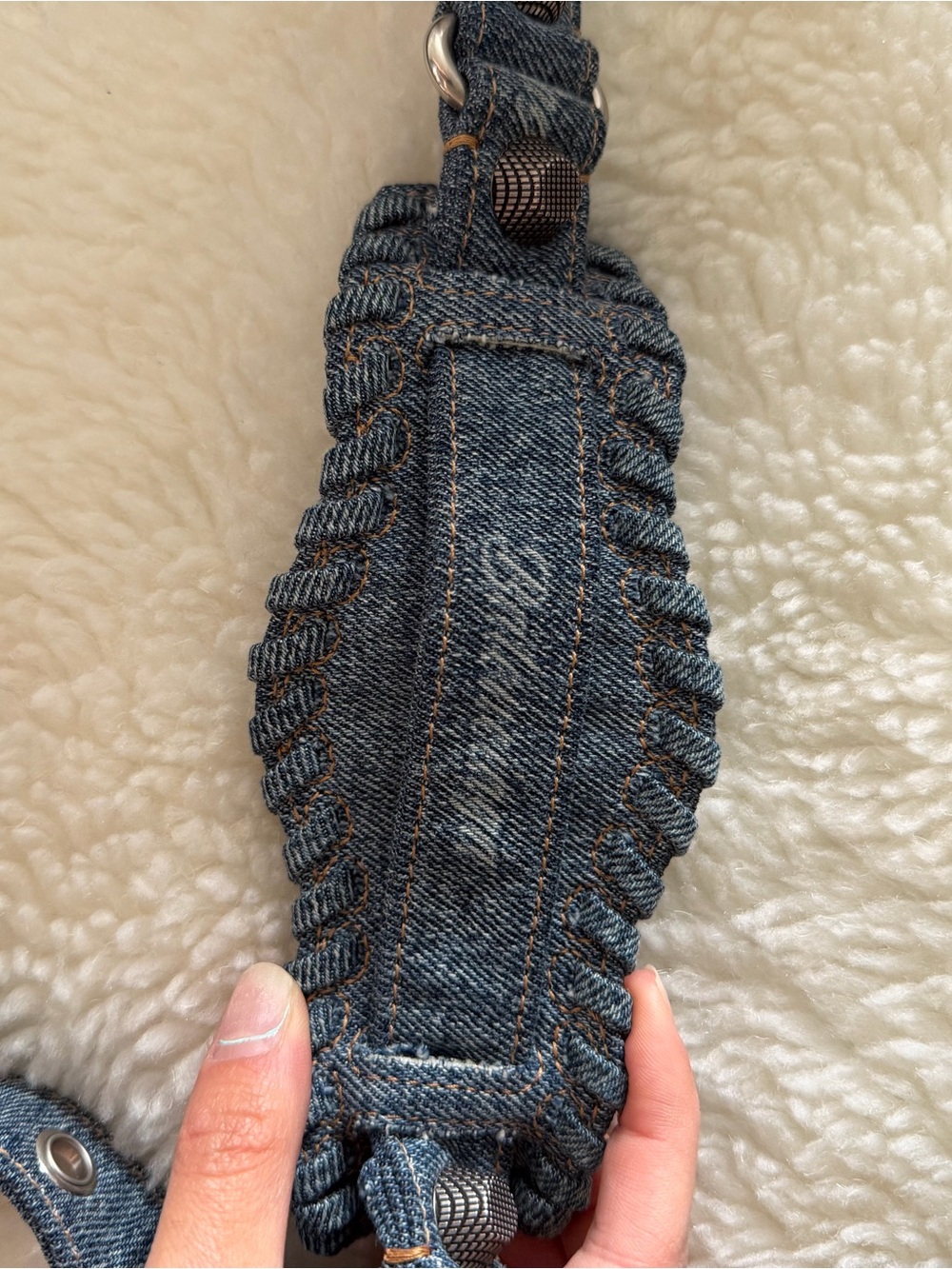 Small Balenciaga denim cagole bag - Picture 4 of 11